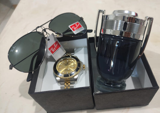 PERFUME (RELOJ ROLEX + GAFAS + INVICTUS)